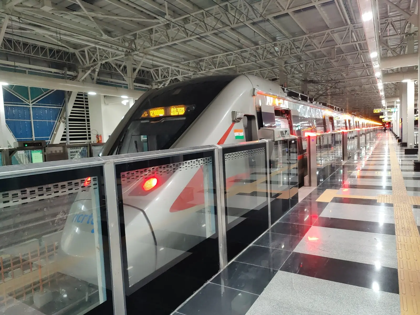 Namo Bharat train at Meerut South RRTS station.