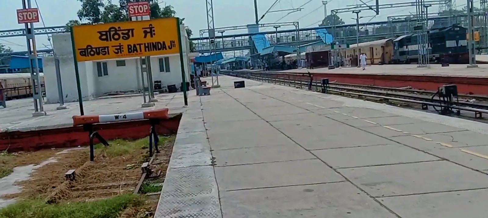 Bathinda Junction, at one end of the doubled section.